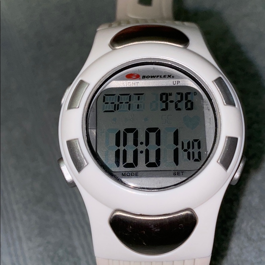 Bowflex Digital Multifunction White Sport Watch